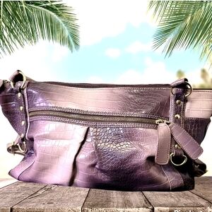 Crocodile-Embossed Luxury Gold - tone TOTE HANDBag BY ALDO EXCELLENT CONDITION